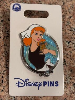 New! Disney Princess 2025 Cinderella & Gus Portrait OE Disney Parks Pin